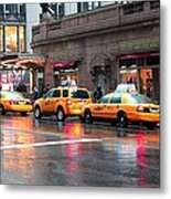 New York's Famous Cabs Metal Print