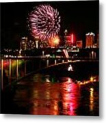 Niagara Falls Fireworks Metal Print