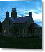 Old Mackinac Point Lighthouse At Dusk Metal Print