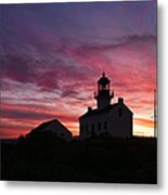 Old Point Loma Lighthouse Sunset Metal Print