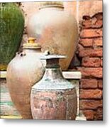 Old Pots Metal Print