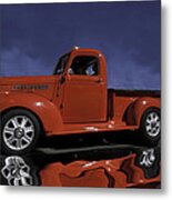 Old Red Truck Metal Print