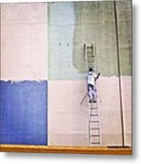 Painter At Work Metal Print