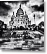 #paris #sky #skyporn #bnw #stairs Metal Print