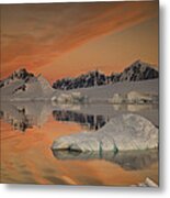 Peaks At Sunset Wiencke Island Metal Print