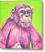 Pink Monkey Metal Print