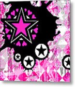 Pink Star 1 Of 6 Metal Print
