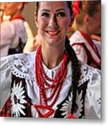 Polish Folk Dancing Girl Metal Print