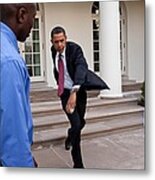 President Obama Practices Metal Print