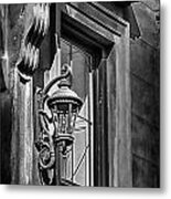 Pretty Lamp In Black And White Metal Print