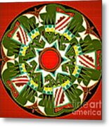 Pueblo Group Pottery Design Metal Print