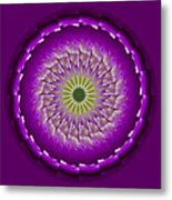 Purple Green Mandala Metal Print