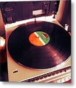 Record Player Metal Print