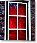Red Window Holland Metal Print