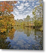 Reflections On The Canal Metal Print
