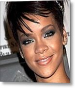 Rihanna Wearing A Cartier Tiara Metal Print