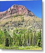 Rising Wolf Mountain Metal Print