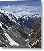 River Descends From Southern Alps Metal Print