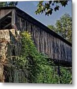 Rock Creek Road Covered Bridge Metal Print