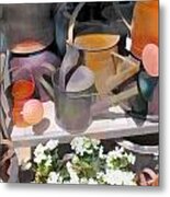 Rusty Watering Cans Metal Print