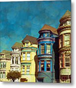 San Fran Row Houses Metal Print