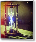 Sand Through Hourglass Metal Print