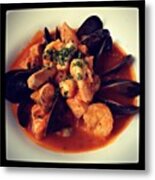 Seafood Basquaise - Momma Taking Me Out Metal Print
