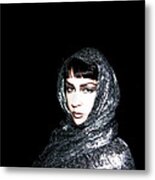 Silver Lady Metal Print