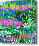 Spring Garden On A Hill Metal Print