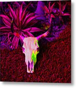 Steerhead In Red Metal Print