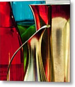Still Life With Pewter And Glass 1 Metal Print