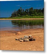 Stones On The Beach Metal Print