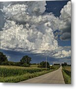 Storm Clouds In The Country An Hdr No. 2 Metal Print