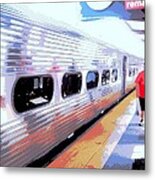 Strangers Almost On A Train Metal Print