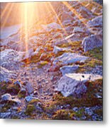 Sunburst Over Abyss Lake Metal Print