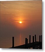 Sunrise On The River Metal Print