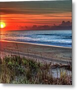 Sunrise Over The Ocean Ocracoke Island Outer Banks I Metal Print