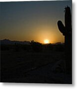 Sunrise Saguaro Metal Print