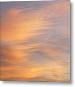 Sunset Cloud Brushstrokes Metal Print