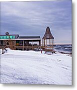 Sunset Grill In Winter Metal Print