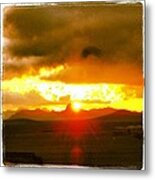 Sunset In Afghanistan Metal Print