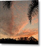 Sunset In Lace Metal Print