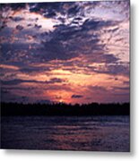 Sunset Off Mallory Square 14s Metal Print