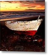 Sunset On The Beach Metal Print