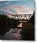 Sunset On The Canal Metal Print