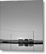 Sunset On The Pond Huts 1 Metal Print