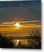 Sunset Over Steilacoom Bay Metal Print