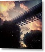 Sunset Over The Walkway Metal Print