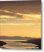 Sunset Over Water, Argyll And Bute Metal Print