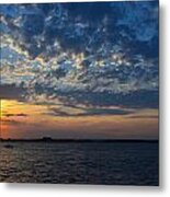 Sunset Rockaway Point Pier Metal Print